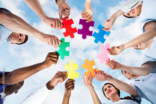 Medical Doctor Puzzle Group Circle