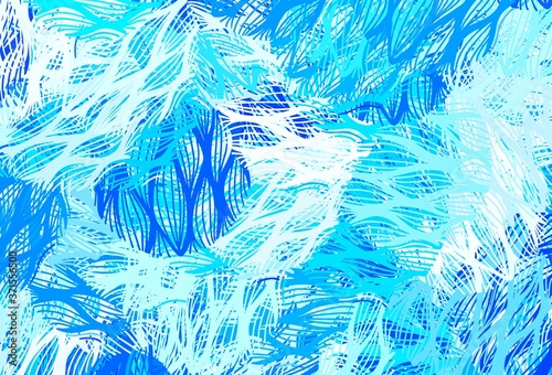 Light BLUE vector background with bent lines.