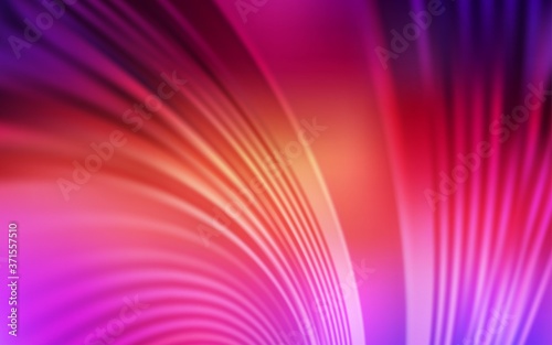 Light Pink, Yellow vector background with bent lines. A circumflex abstract illustration with gradient. Colorful wave pattern for your design.