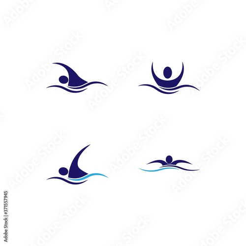 Swimming sport logo