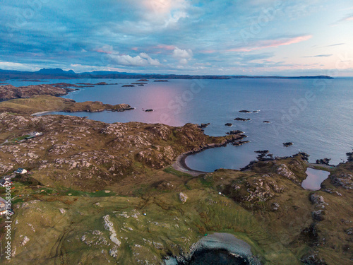 Scourie Bay photographed in Scotland, in Europe. Picture made in 2019. photo