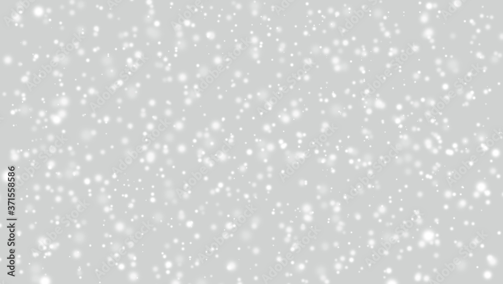 White snowfall, bokeh, dots defocus glitter blur on gray background. illustration. White snowfall, bokeh, dots defocus glitter blur on gray background. illustration.