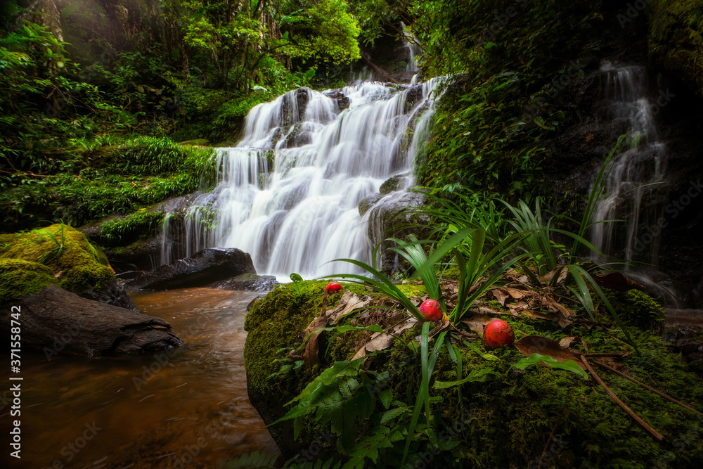 Obraz premium Unseen Man daeng water fall in phuhinrongkla park