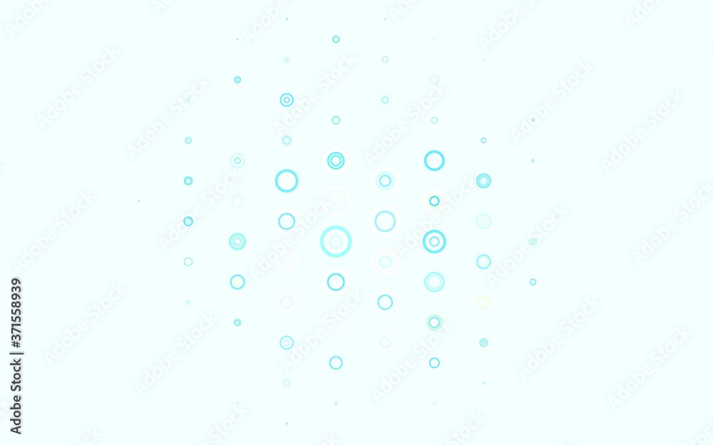 Light Blue, Yellow vector layout with circle shapes.