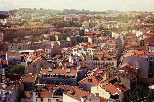 Lisbon skyline from view point