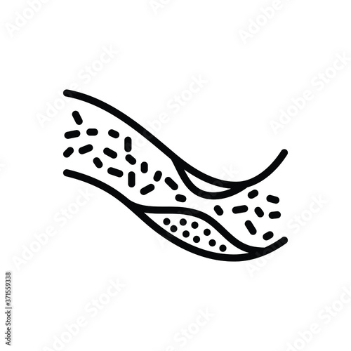 Black line  icon for cholesterol