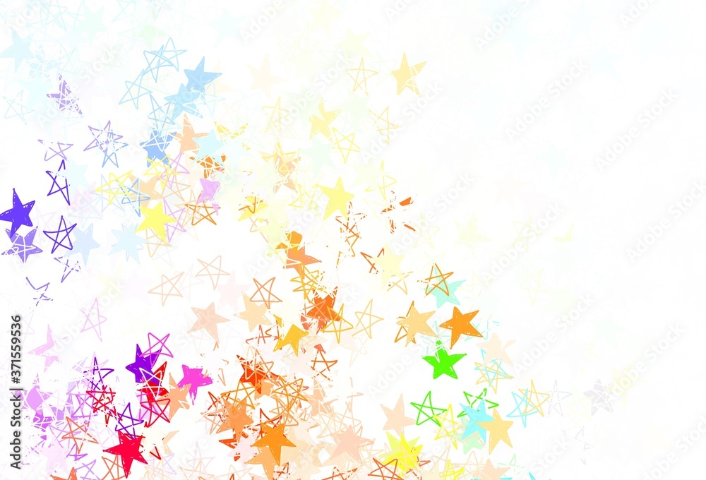 Light Blue, Yellow vector template with sky stars.