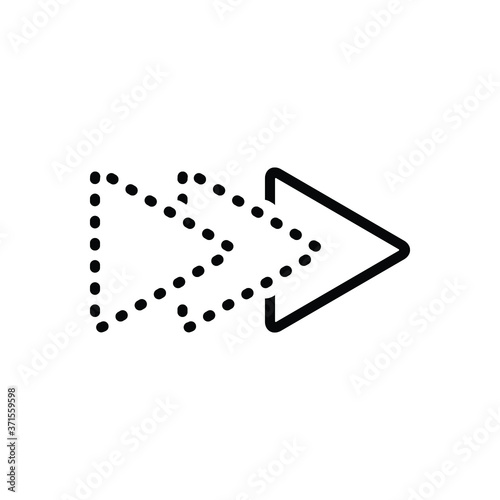 Black line  icon for ahead 