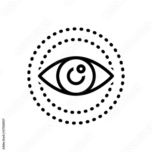 Black line  icon for look vision
