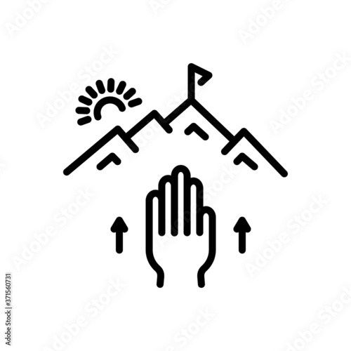 Black line  icon for attempt