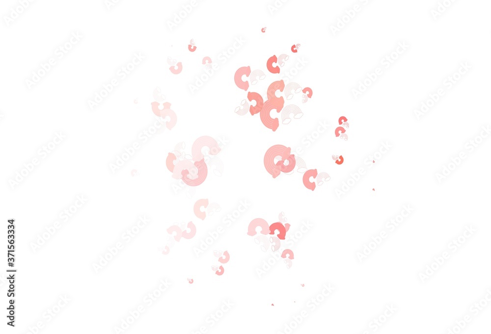 Light Pink, Red vector template with rainbow signs.