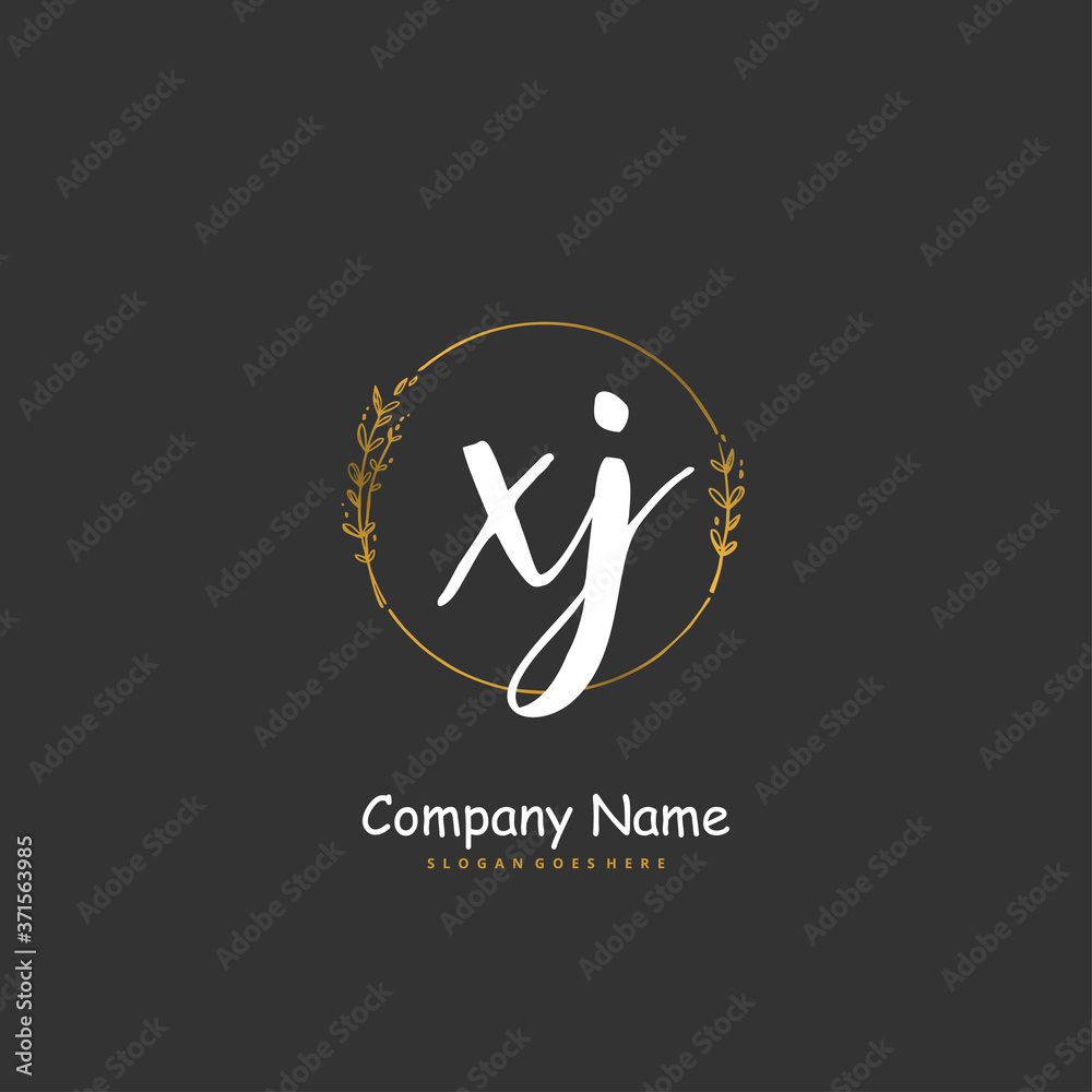 X J XJ Initial handwriting and signature logo design with circle. Beautiful design handwritten logo for fashion, team, wedding, luxury logo. X J XJ Initial handwriting and signature logo design with circle. Beautiful design handwritten logo for fashion, team, wedding, luxury logo.