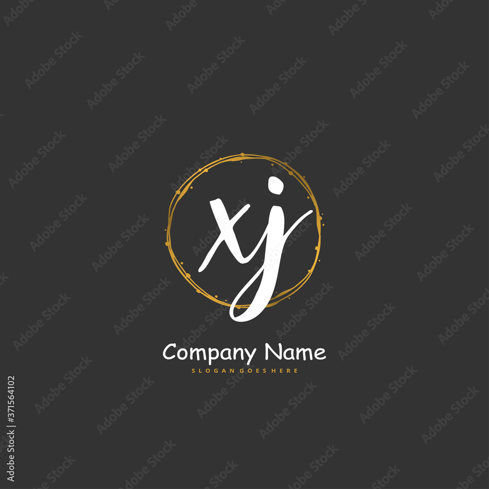 X J XJ Initial handwriting and signature logo design with circle. Beautiful design handwritten logo for fashion, team, wedding, luxury logo. X J XJ Initial handwriting and signature logo design with circle. Beautiful design handwritten logo for fashion, team, wedding, luxury logo.