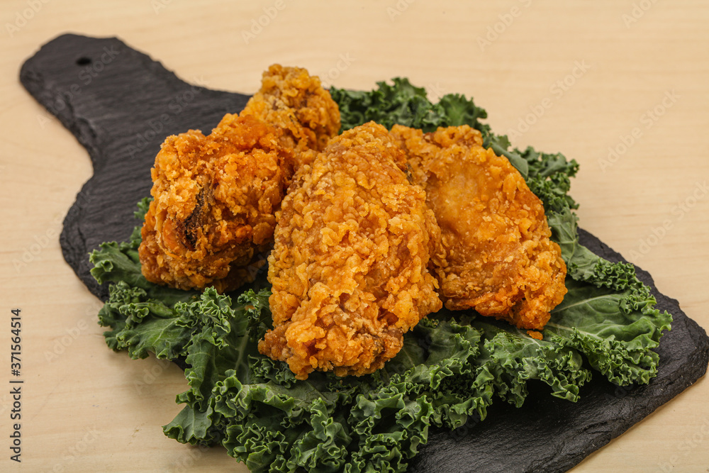 Hot fried crispy chicken wings Hot fried crispy chicken wings