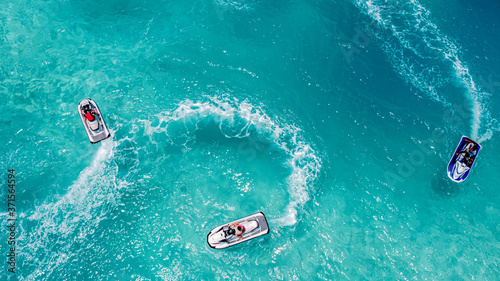 Jet Ski, Tropical Ocean Aerial view