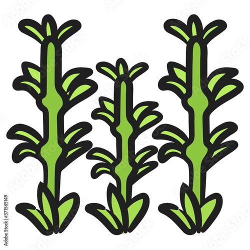 
Exotic lush green bamboo shoots icon
