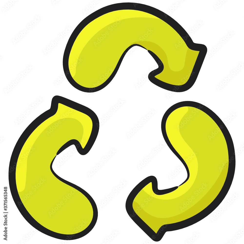 Doodle design of recycle icon, editable vector
Doodle design of recycle icon, editable vector