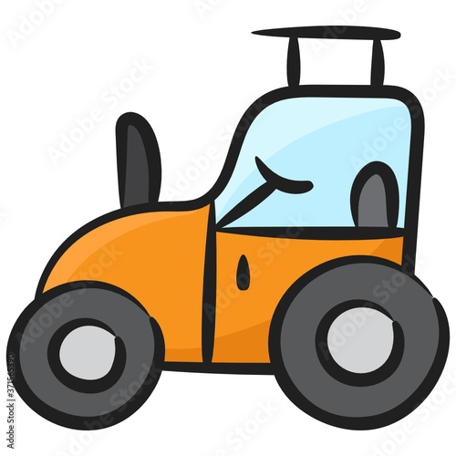 
Agriculture automobile icon, vector design of tractor 
