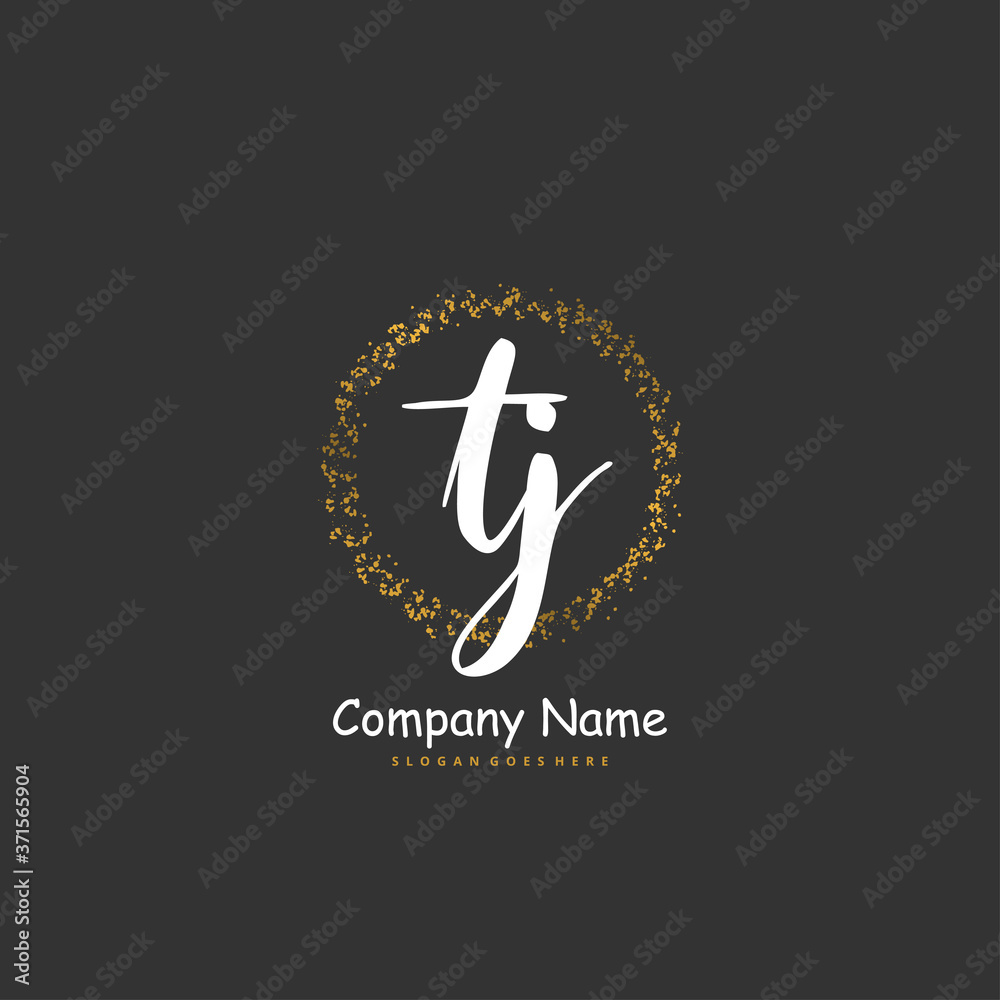 T J TJ Initial handwriting and signature logo design with circle. Beautiful design handwritten logo for fashion, team, wedding, luxury logo. T J TJ Initial handwriting and signature logo design with circle. Beautiful design handwritten logo for fashion, team, wedding, luxury logo.