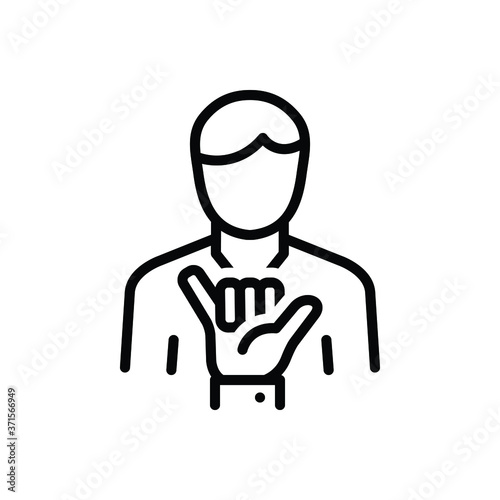 Black line  icon for loose