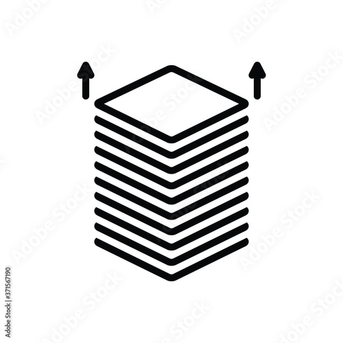 Black line  icon for pile