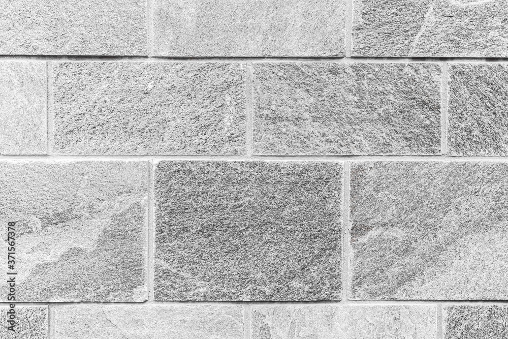 Block pattern of white stone cladding wall tile texture and seamless ...