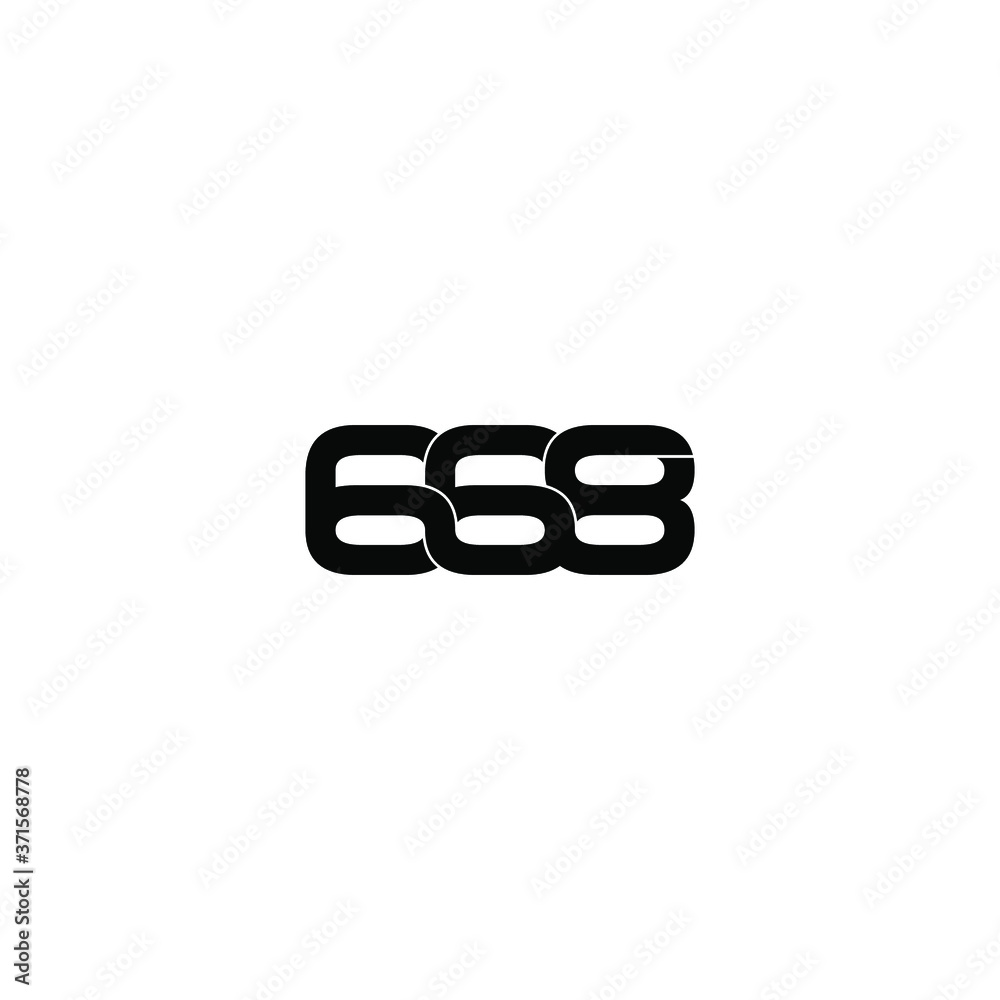 668 letter original monogram logo design 668 letter original monogram logo design
