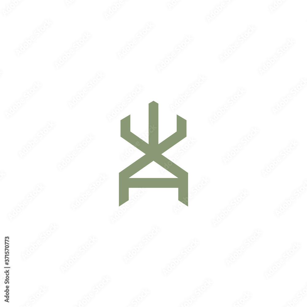Obraz premium WA Logo Symbol Simple
