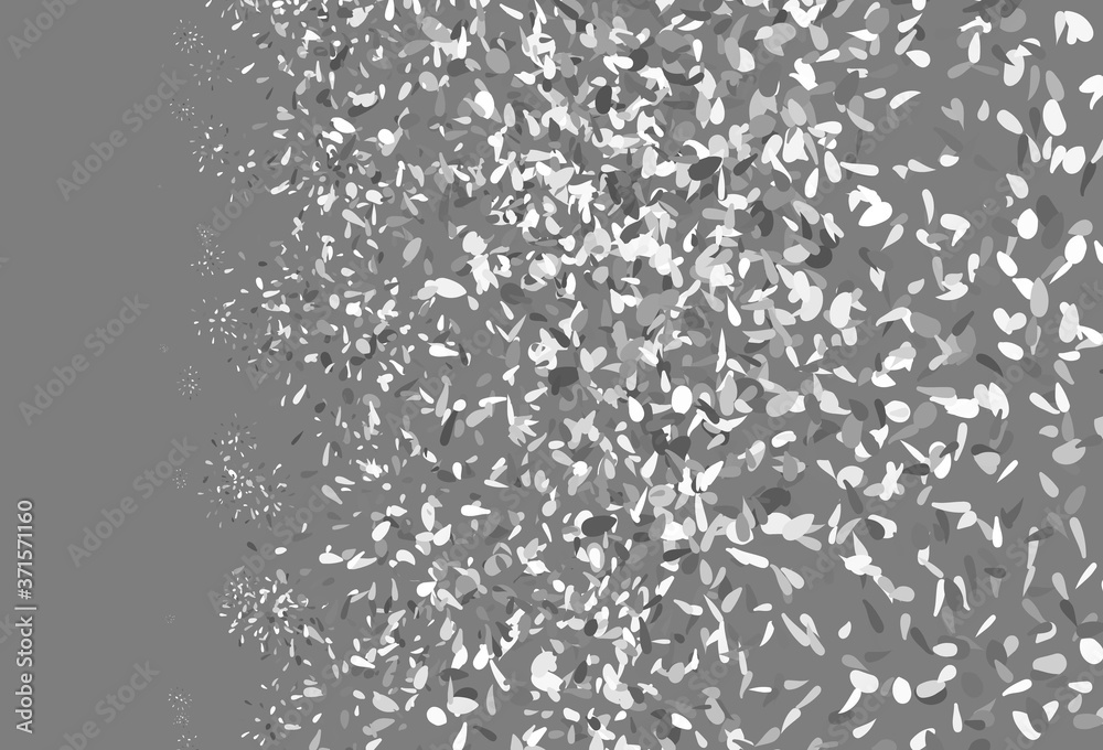 Light Gray vector doodle pattern with leaves. Light Gray vector doodle pattern with leaves.