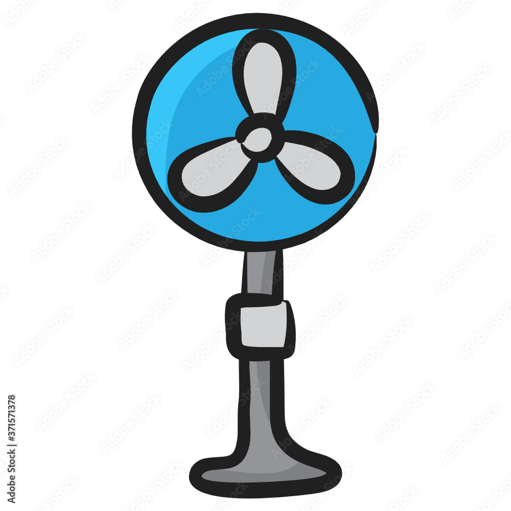 Obraz premium Trendy design vector of pedestal fan, electronic appliance concept 