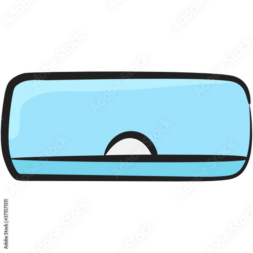 
An electric air conditioner in modern doodle style 
