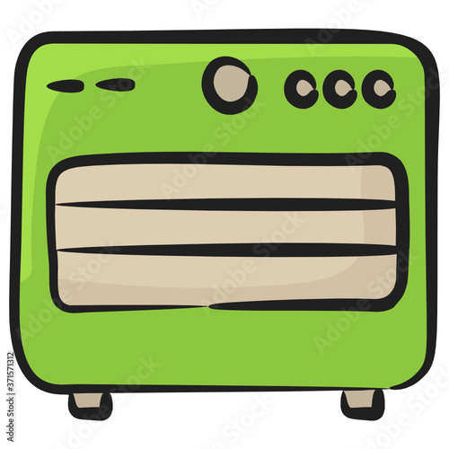 
An air cooler icon design, trendy hand drawn vector style 
