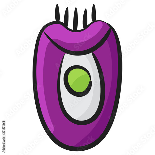 
Electric shaver, an icon design of shaving razor in modern doodle style 
