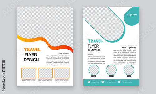Travel Agency Flyer or Poster Design, Creative Template, Banner or Flyer design for Tour and Travel concept

