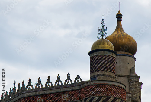 Rocchetta Mattei, the golden dome. Grizzana Morandi, Bologna, Italy. photo