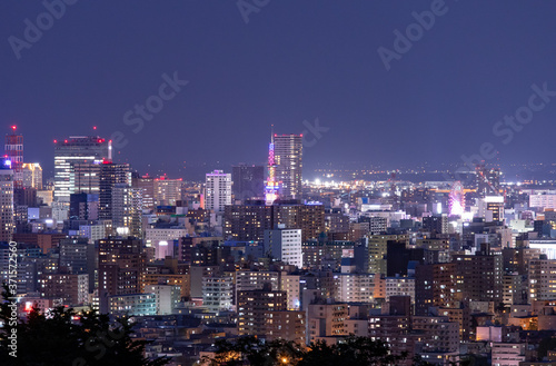 札幌市 旭山記念公園からの美しい夜景 © 英敏 松本