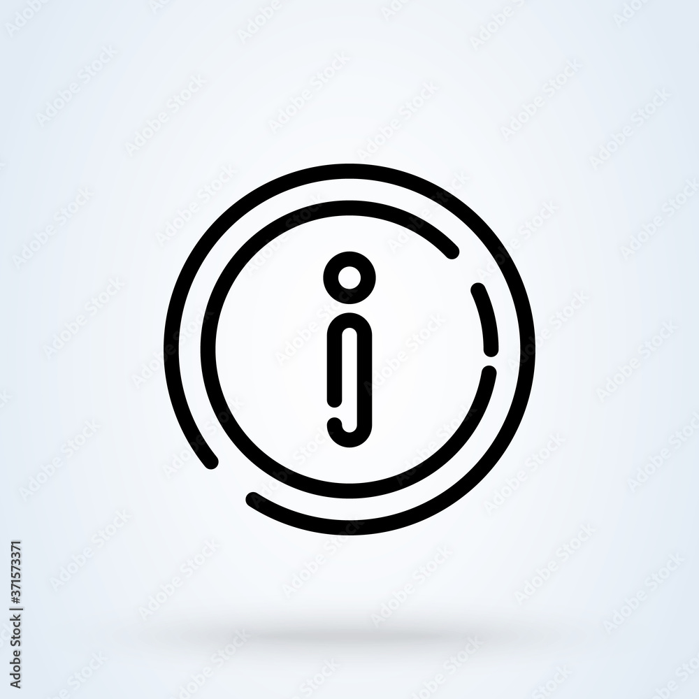Information icon or logo line art style. Outline Info and Faq concept. info illustration. Information icon or logo line art style. Outline Info and Faq concept. info illustration.