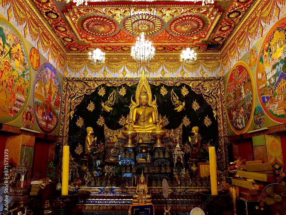 Buddha statue in the temple of Wat Dan,temple in Bangkok Thailand Buddha statue in the temple of Wat Dan,temple in Bangkok Thailand