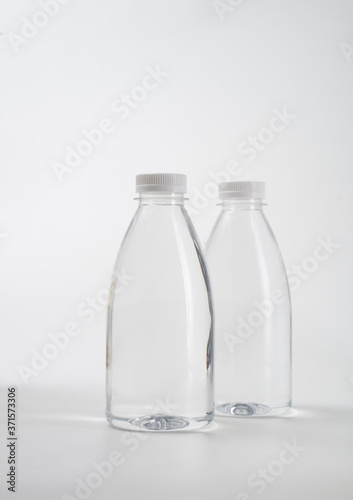 fresh liquid food product on blank plastic container bottle mockup