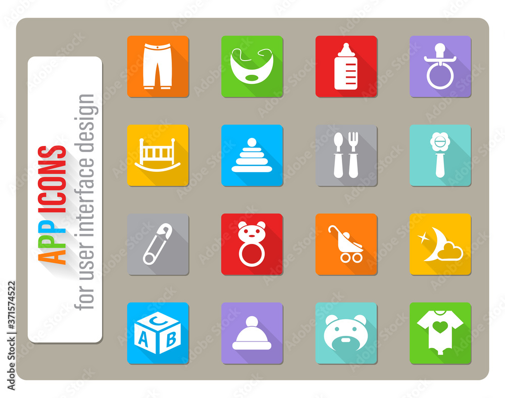 baby toys icon set baby toys icon set