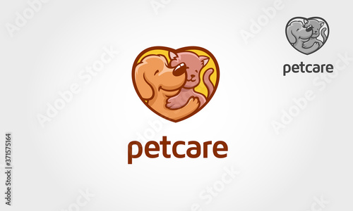 Pet Care Vector Logo Template. Logo of a cat and dog. Can be used for many kind of project.