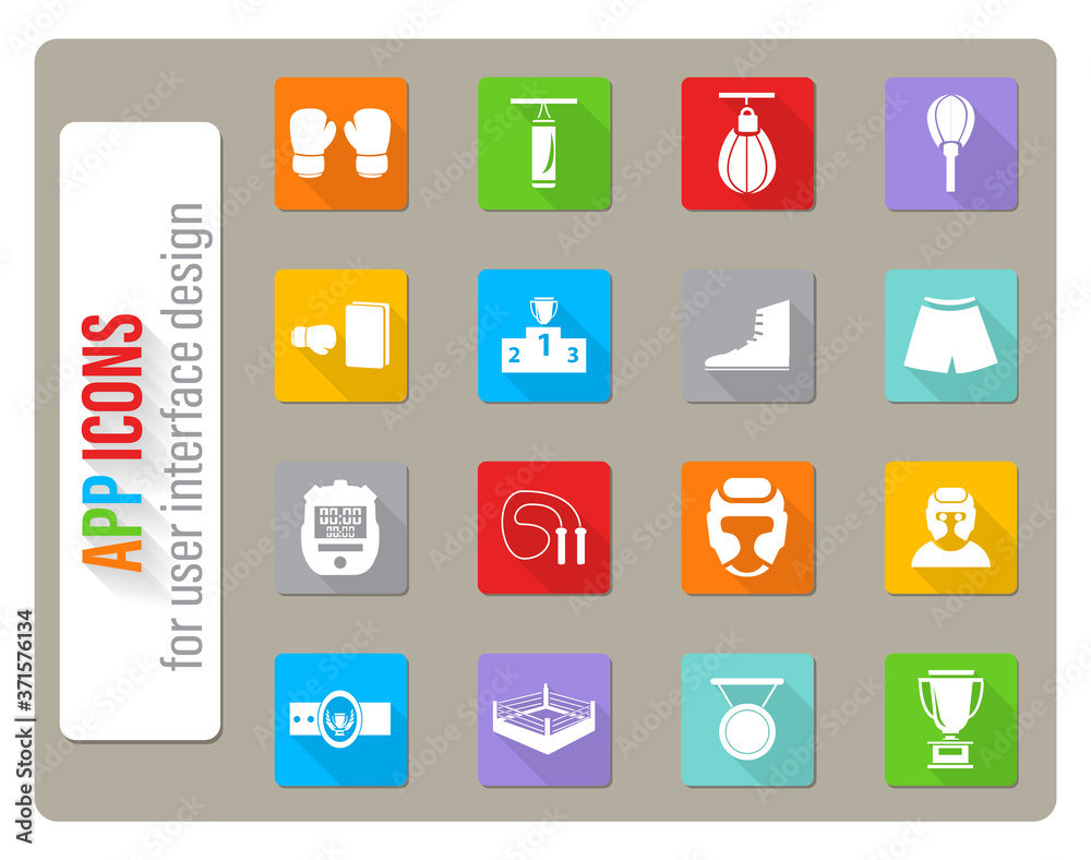 boxing icon set boxing icon set