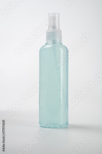 blank plastic bottle hand sanitizer product mockup. spray bottle transparent