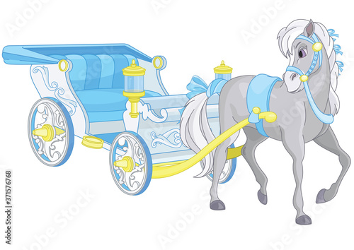 Fairytale blue carriage