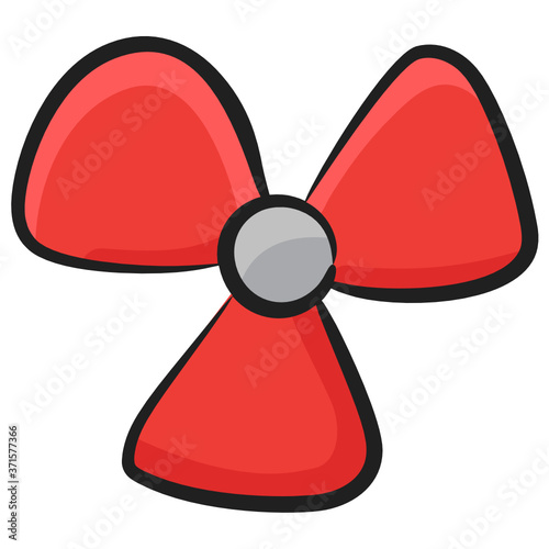 
Electronic boat fan vector style, icon of air fan in trendy doodle style 
