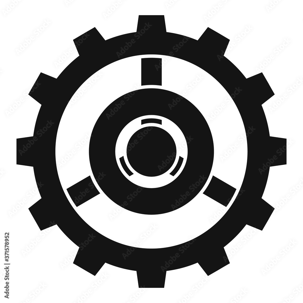Old watch cog wheel icon. Simple illustration of old watch cog wheel vector icon for web design isolated on white background Old watch cog wheel icon. Simple illustration of old watch cog wheel vector icon for web design isolated on white background