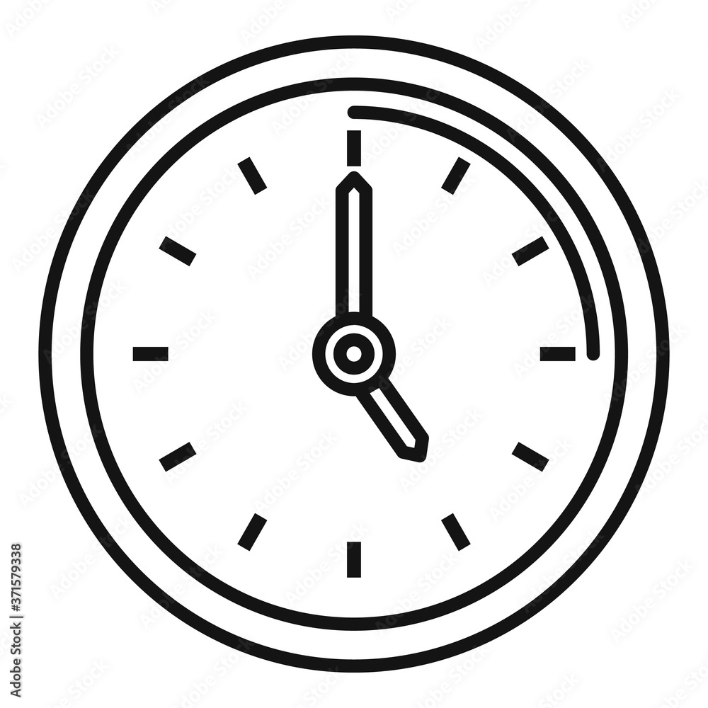 Office wall clock repair icon. Outline office wall clock repair vector icon for web design isolated on white background Office wall clock repair icon. Outline office wall clock repair vector icon for web design isolated on white background