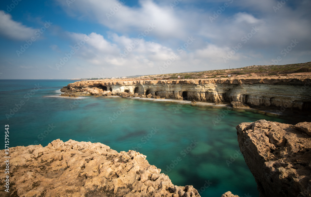 Cape Greko or Cape Greco sea caves Ayia Napa in Cyprus Stock Photo | Adobe  Stock