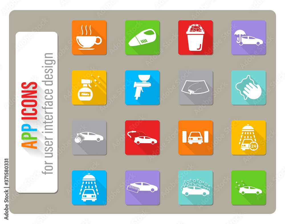 Fotografie Car wash simply icons