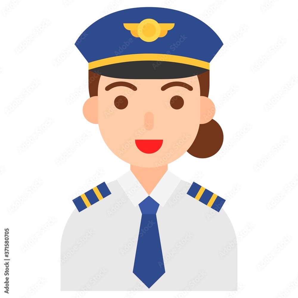 Crew icon, profession and job vector illustration Crew icon, profession and job vector illustration